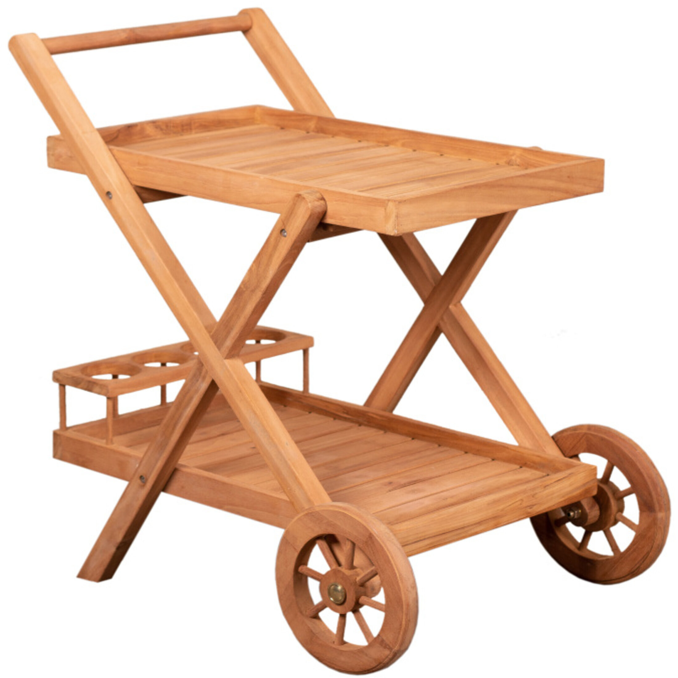 Servierwagen mit abnehmbares Tablett