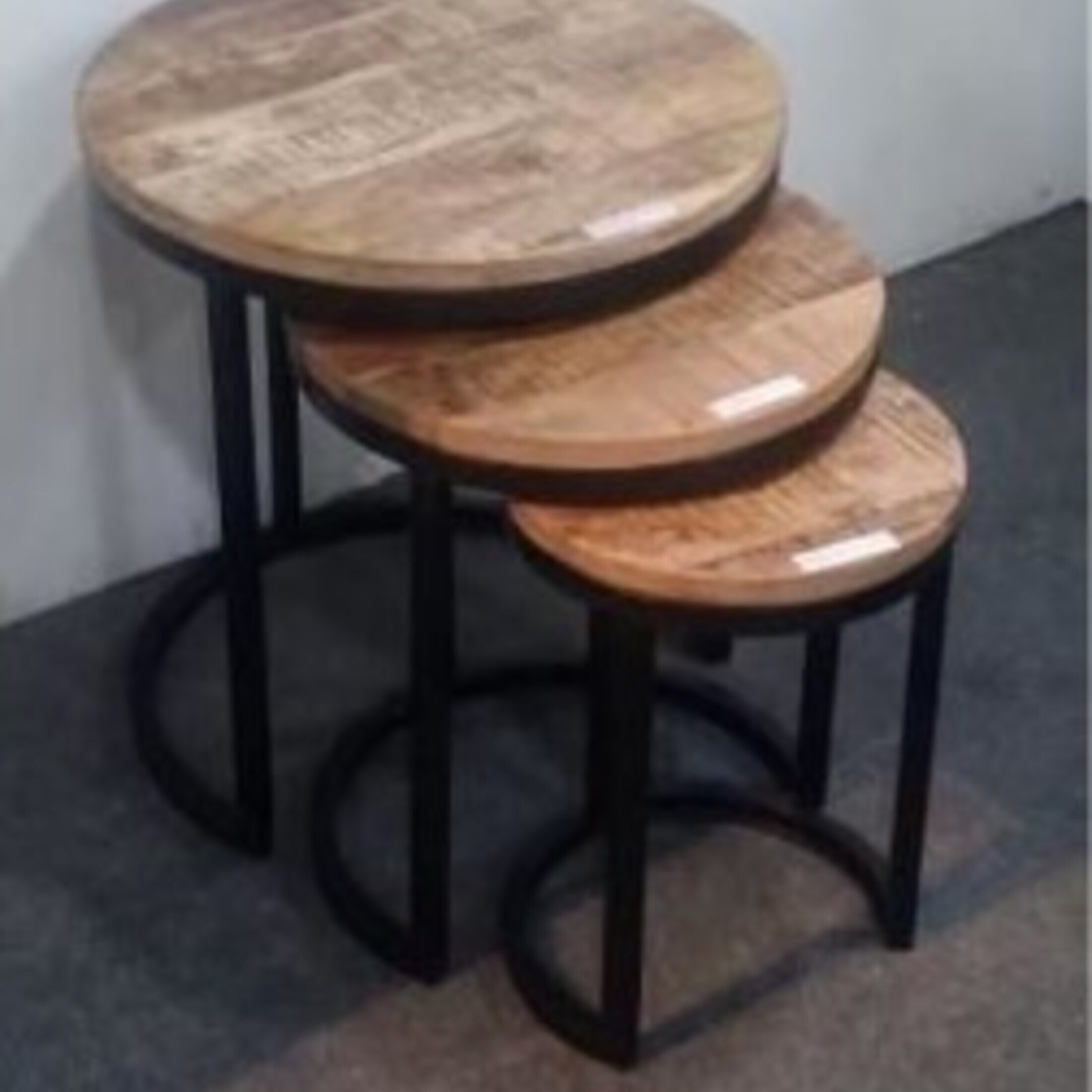 Beistelltisch 3er Set, Mangoholz Beistelltisch 3er Set, Mangoholz