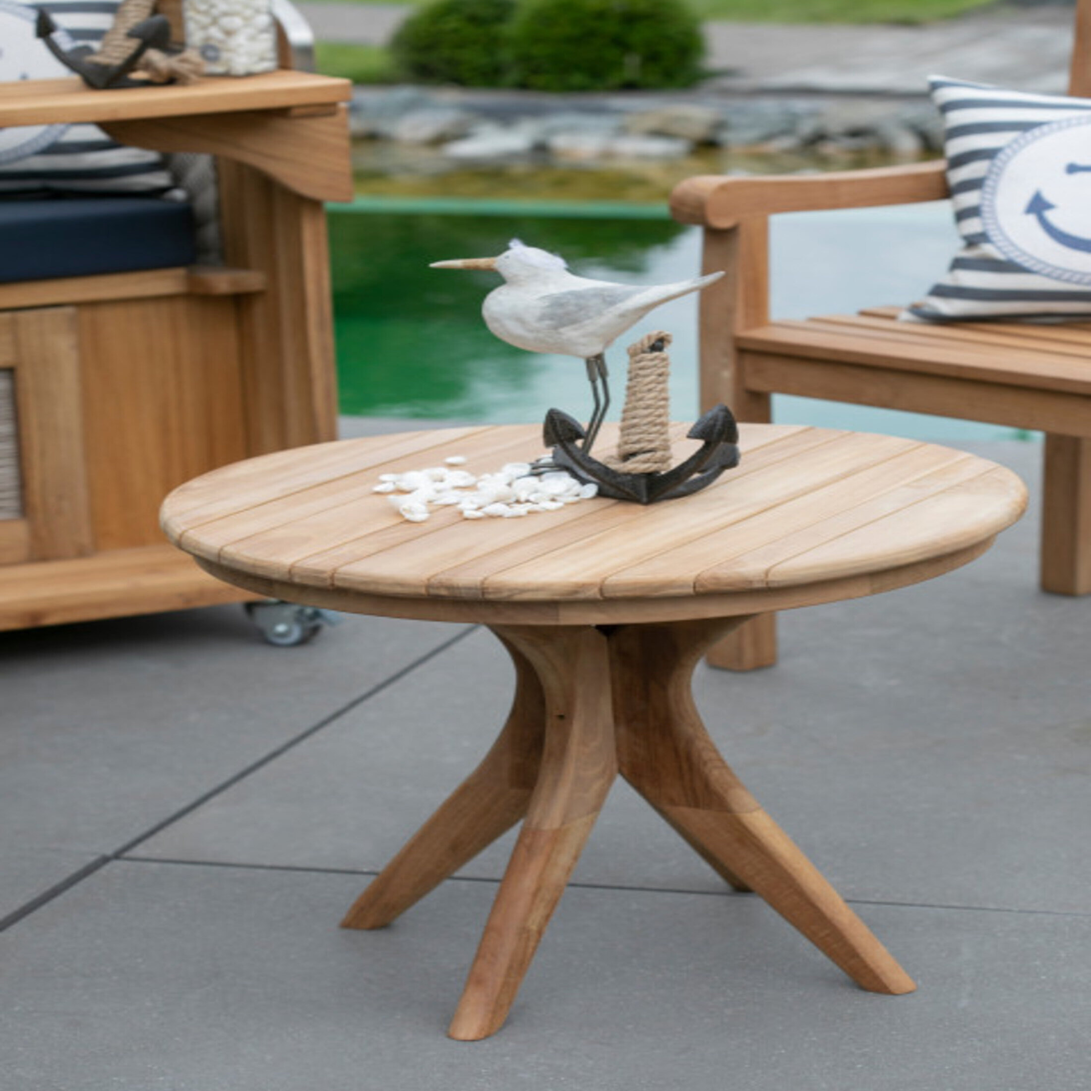 Beistelltisch Teak ø 60 cm Beistelltisch Teak ø 60 cm